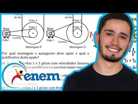 Thumbnail da aula: ENEM 2013 - Para serrar ossos e carnes congeladas, um açougueiro utiliza uma serra de fita que possu