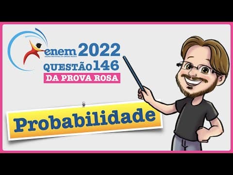 Thumbnail da aula: ENEM 2022 || Probabilidade || Em um jogo de bingo, as cartelas contêm 16 quadrículas dispostas em
