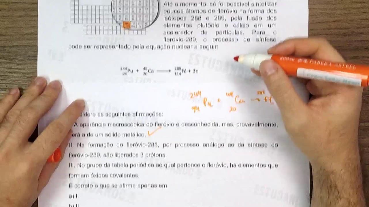 Thumbnail: RESOLVENDO QUESTÕES DE QUÍMICA | FUVEST 2016 |  AO VIVO  |