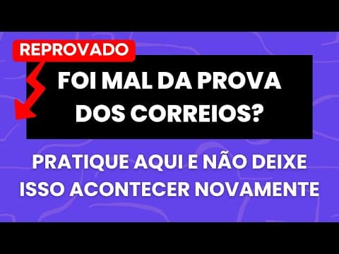 Thumbnail da aula: FOI MAL NA PROVA DOS CORREIOS? É HORA DE PRATICAR! (Gramática para Concursos) - Professora Pamba