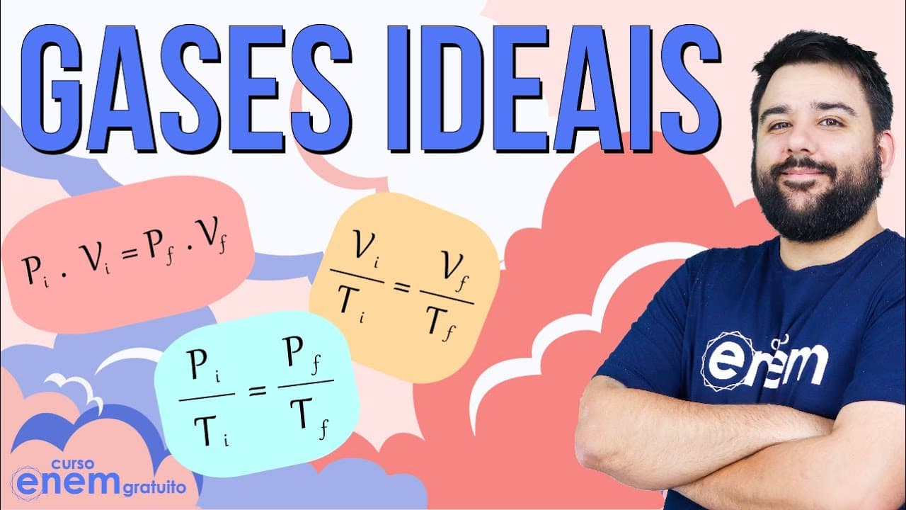 Thumbnail: TRANSFORMAÇÕES GASOSAS: fórmulas, gráficos, e a Equação Geral | Resumo de Química Enem