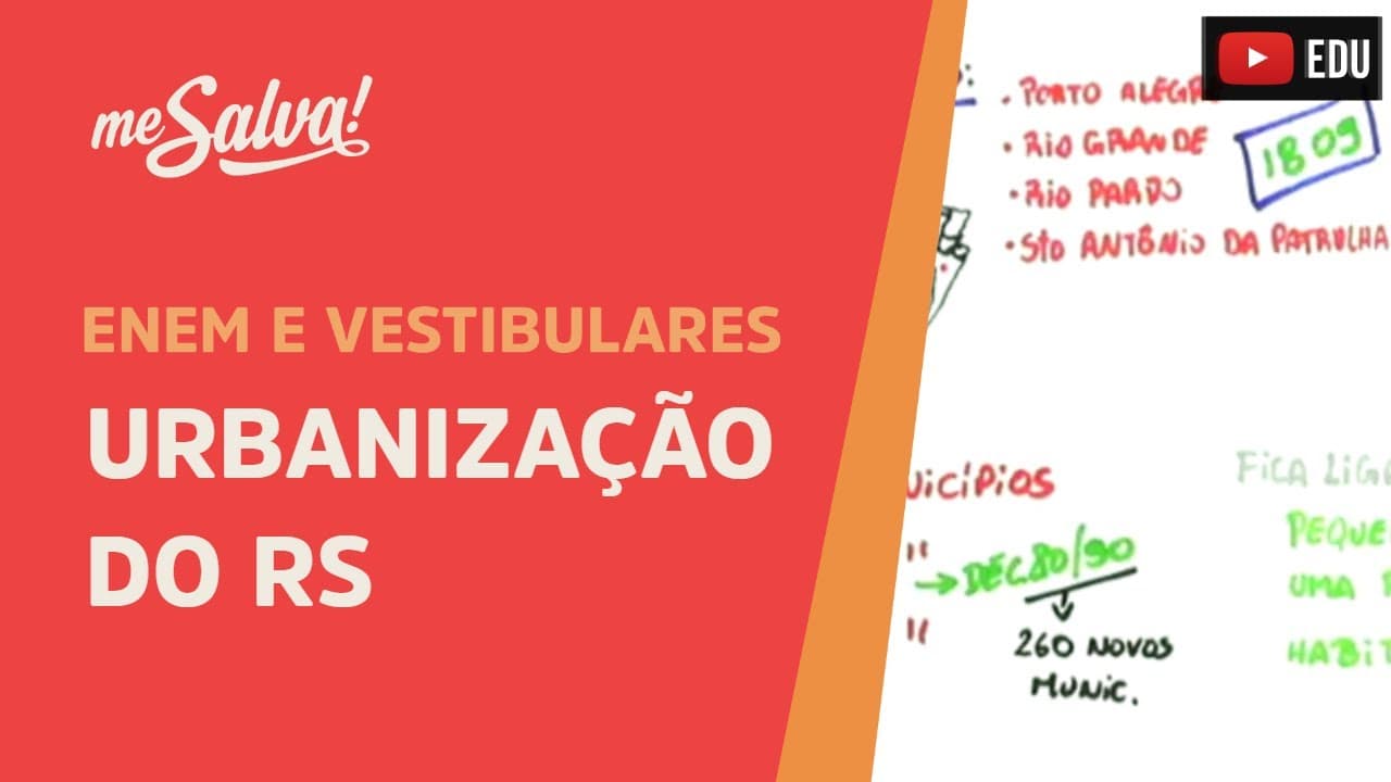 Thumbnail: Urbanização do RS - Geografia UFRGS - Me Salva!