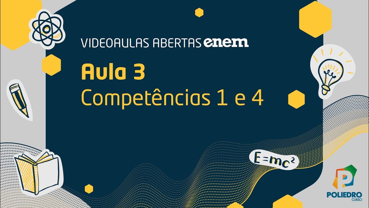 Thumbnail: Videoaulas Poliedro | Enem | Competências 1 e 4 - Parte 1
