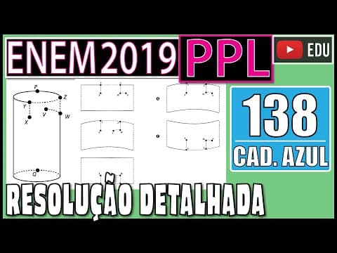 Thumbnail da aula: [ENEM 2019 PPL] 138 📘 VISÃO ESPACIAL Uma formiga encontra-se no ponto X, no lado externo de um copo