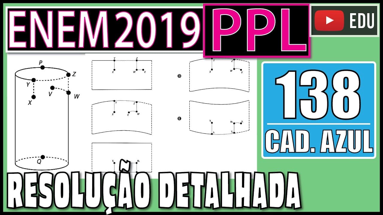 Thumbnail: [ENEM 2019 PPL] 138 📘 VISÃO ESPACIAL Uma formiga encontra-se no ponto X, no lado externo de um copo