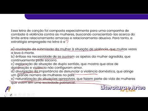 Thumbnail da aula: ENEM 2019 - Teoria Literária | Um amor desse Era 24 horas lado a lado...