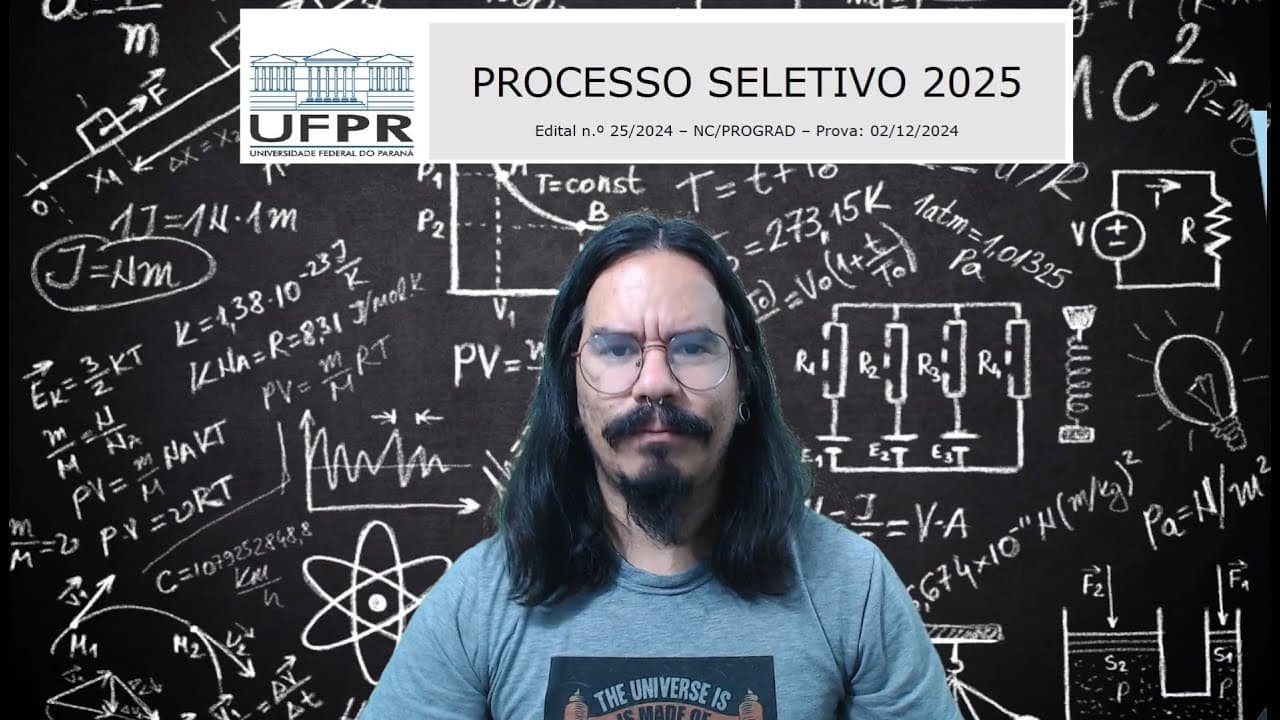Thumbnail: UFPR 2025 (2ª Fase) - Questão 05