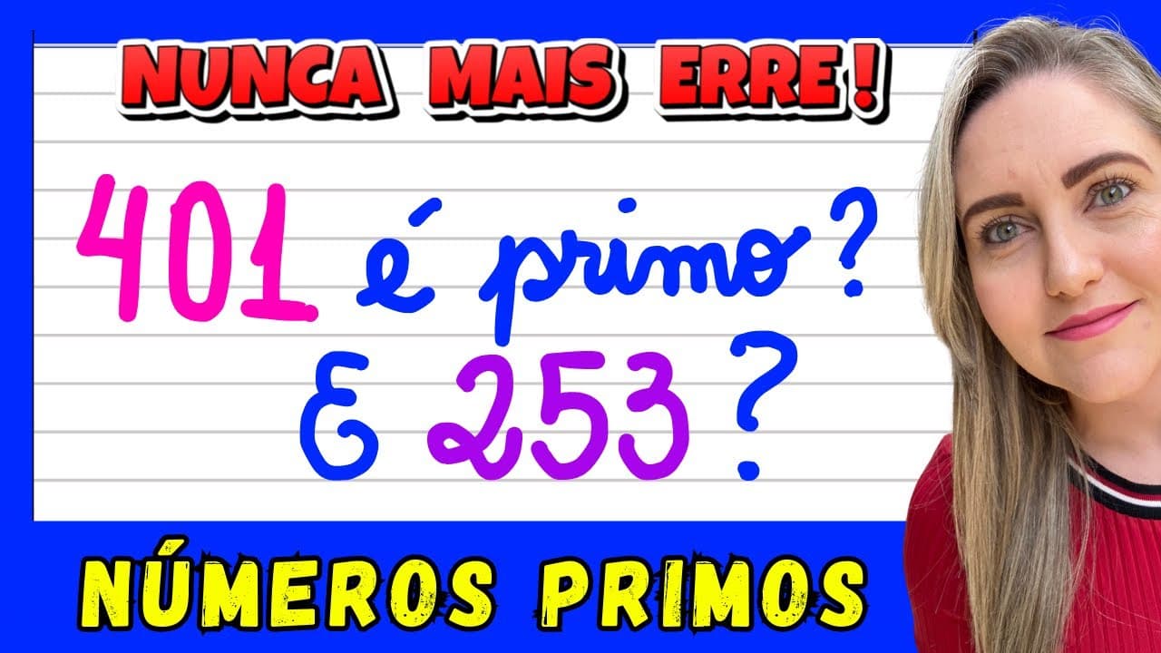 Thumbnail: COMO DESCOBRIR SE UM NÚMERO PRIMO?? NÚMERO PRIMO E NÚMERO ! COMPOSTO EXPLICAÇÃO DE CONTEÚDO.📚🚀