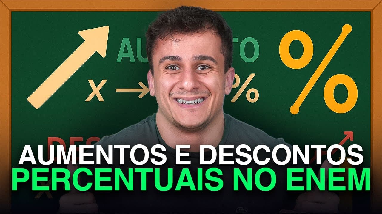 Thumbnail: Fundamentos básicos da Matemática Financeira (aumentos e descontos, enem 2026)