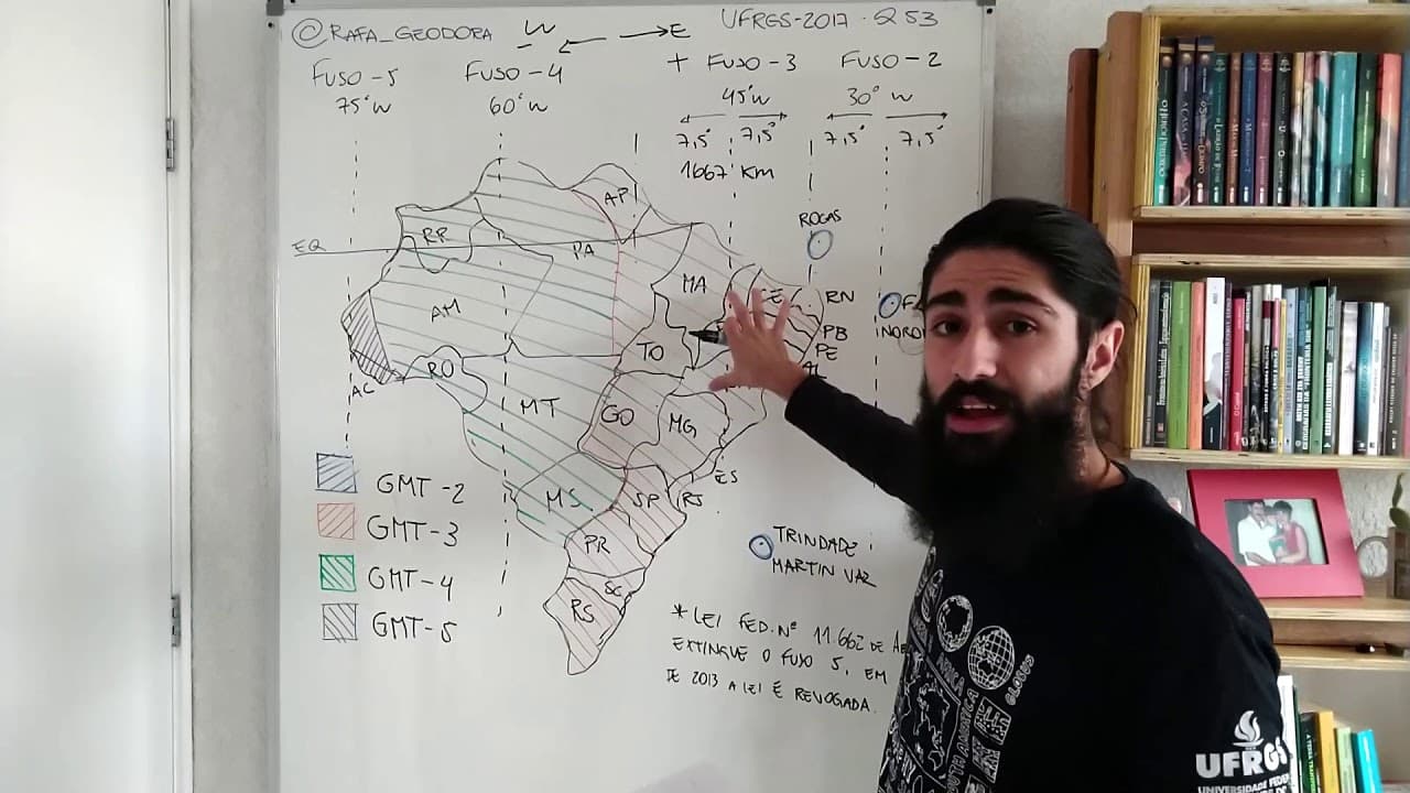 Thumbnail: UFRGS - 2017 - Questão 53 - Fusos horários do território brasileiro
