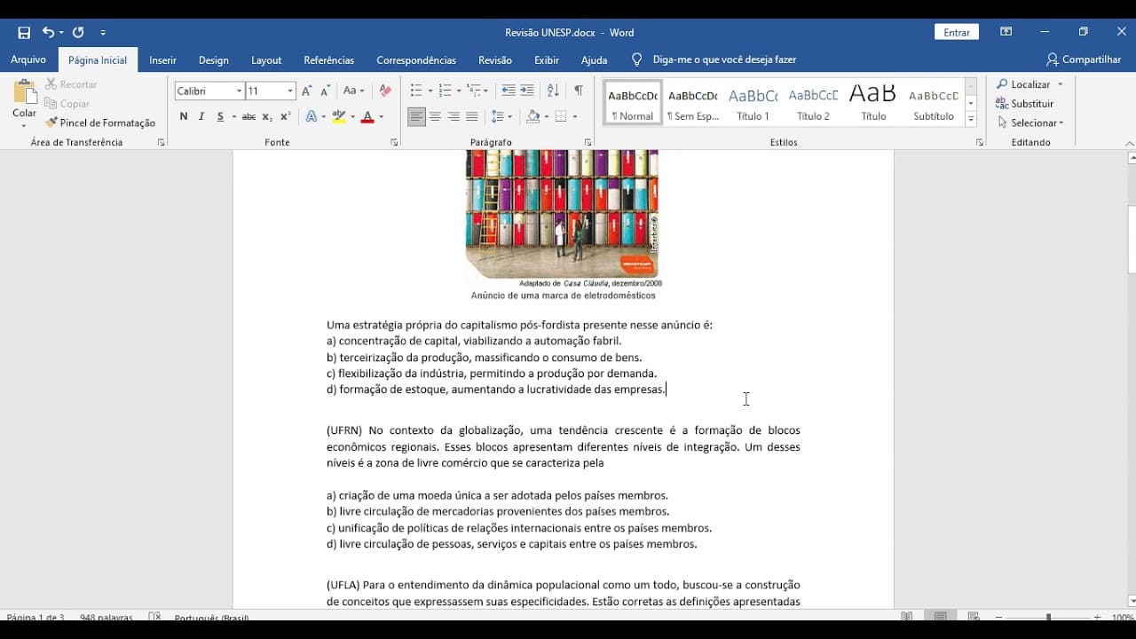 Thumbnail: Revisão de Geografia para a UNESP