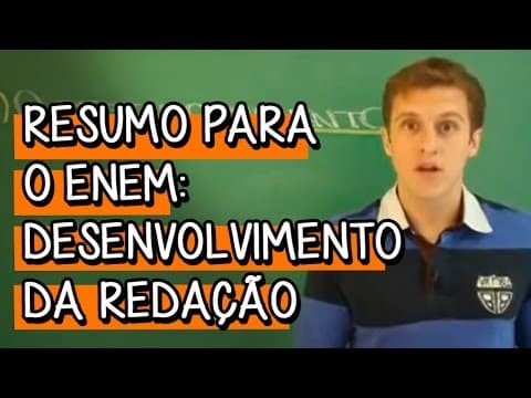 Thumbnail da aula: DESENVOLVIMENTO DA REDAÇÃO | DESCOMPLICA