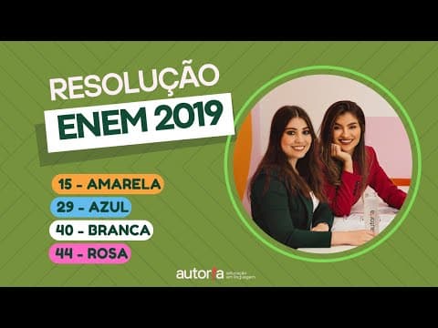 Thumbnail da aula: Enem 2019 - Autoria Linguagem - Questão 15 | Linguagens, prova amarela