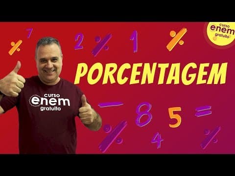 Thumbnail da aula: COMO CALCULAR PORCENTAGEM | Resumo de Matemática para o Enem