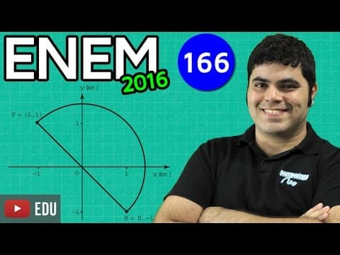 Thumbnail da aula: ENEM 2016 Matemática #31 - Geometria Analítica, Plano Cartesiano e Teorema de Pitágoras (difícil)