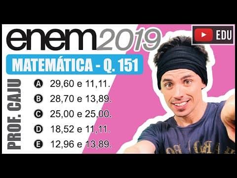 Thumbnail da aula: [ENEM 2019] 151 📘 PORCENTAGEM Três sócios resolveram fundar uma fábrica. O investimento inicial