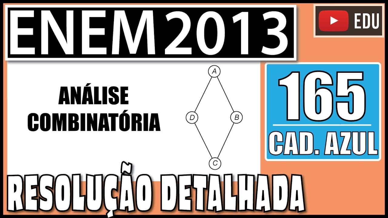 Thumbnail: [ENEM 2013] 165 📘 ANÁLISE COMBINATÓRIA Um artesão de joias tem à sua disposição pedras