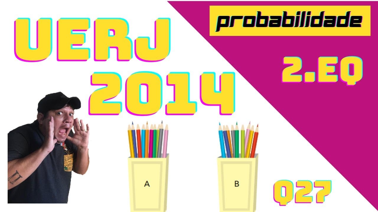 Thumbnail: UERJ 2014 Questão 27 2o EQ Matemática - Em um escritório, há dois porta-lápis: o porta-lápis A com