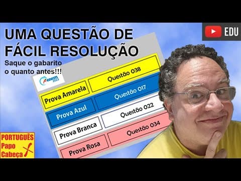 Thumbnail da aula: Questões do ENEM CXLI- Aula 629