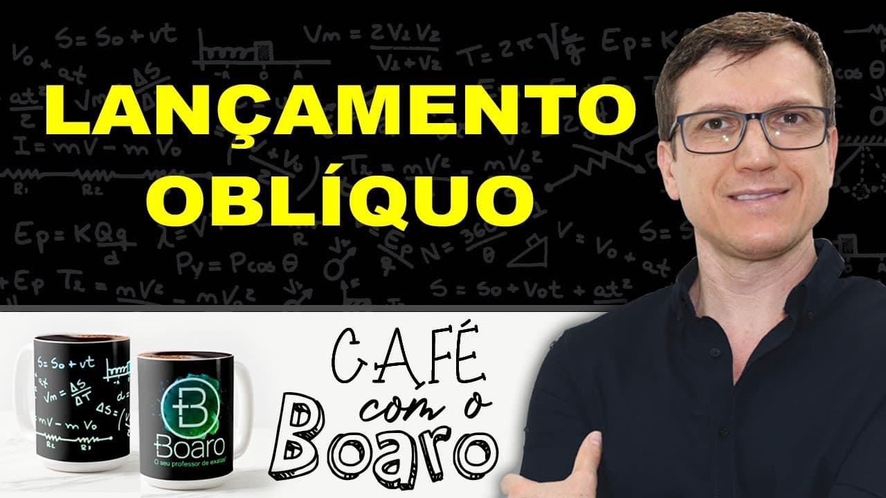 Thumbnail: LANÇAMENTO OBLÍQUO - Cinemática - EXERCÍCIOS para REVISÃO de FÍSICA - EXC074
