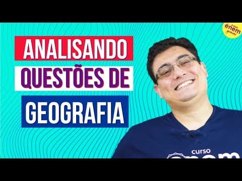 Thumbnail da aula: ANALISANDO AS QUESTÕES DE GEOGRAFIA DO ENEM 2019 | Cobertura e resolução do exame