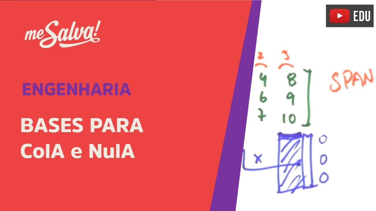 Thumbnail: Me Salva! Álgebra Linear - EVET26 - Bases para ColA e NulA