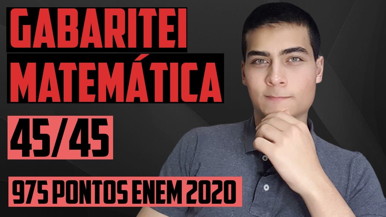 Thumbnail: COMO GABARITEI MATEMÁTICA NO ENEM | Dicas e meu Método