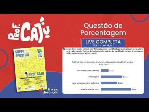 Thumbnail da aula: [UFRGS 2018] 32 📘 PORCENTAGEM Para o Censo escolar realizado pelo INEP, cada escola é identificada