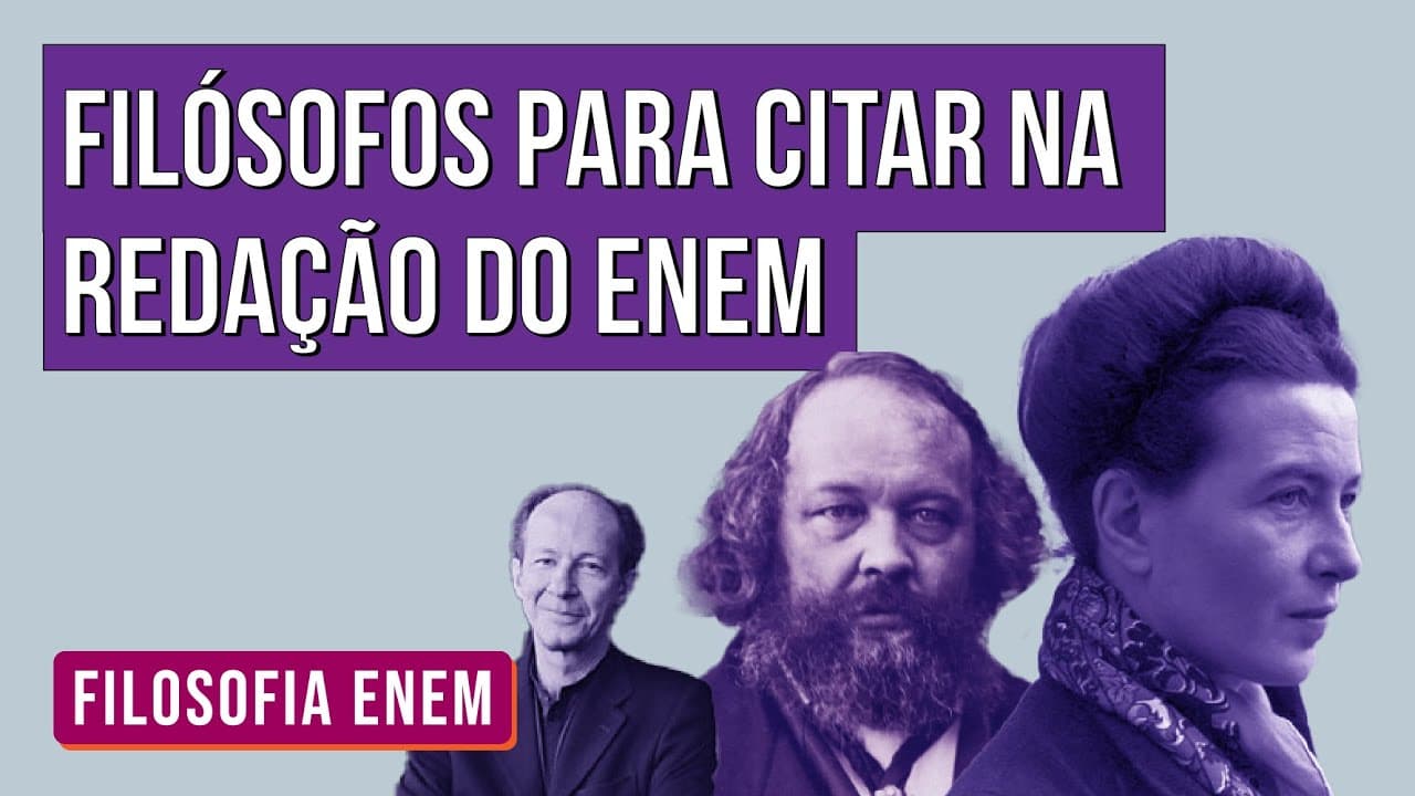 Thumbnail: FILÓSOFOS PARA CITAR NA REDAÇÃO DO ENEM | Filosofia para o Enem | Ernani Júnior da Silva