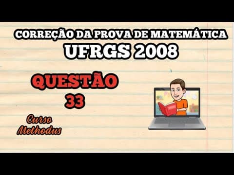 Thumbnail da aula: 33 de 2008 da prova de matemática da UFRGS - Um hexágono regular tem lado de comprimento 1