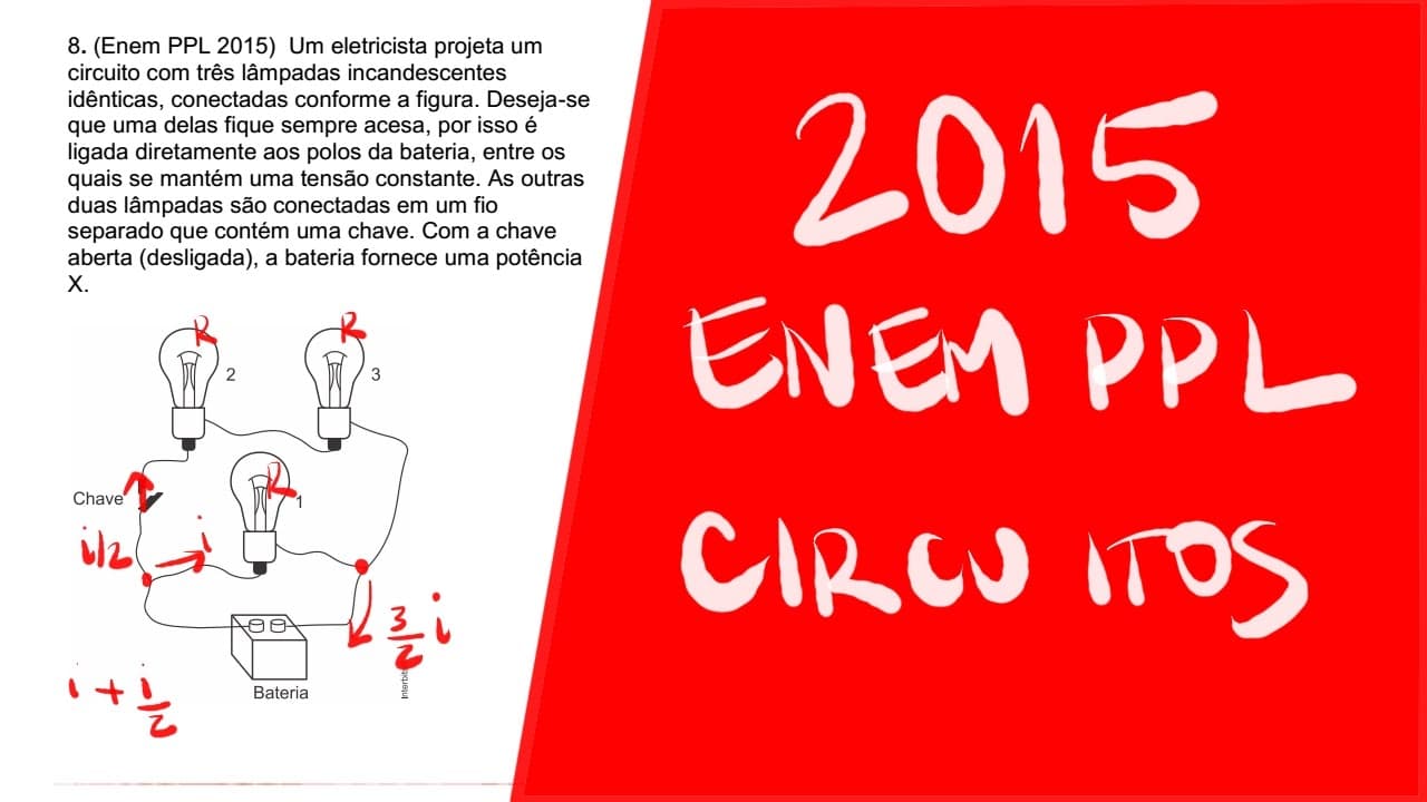 Thumbnail: ENEM PPL 2015 - Eletricidade - Questão 08