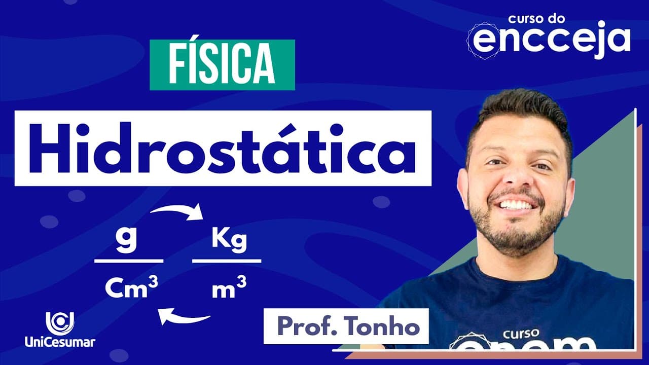 Thumbnail: HIDROSTÁTICA: o que é, densidade e pressão | RESUMO PARA O ENCCEJA
