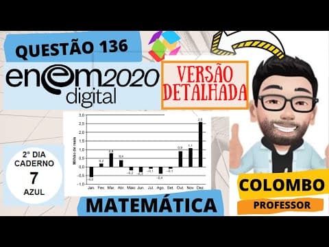 Thumbnail da aula: ENEM 2020 DIGITAL-O gráfico mostra o resultado do balanço financeiro...Em quantos meses o resultado