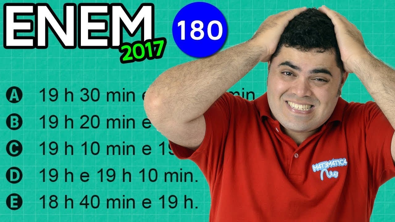 Thumbnail: 🔥 ENEM 2017 Matemática #45 👉 Regra de Três, Equação, Fração e Escoamento da Água da Chuva