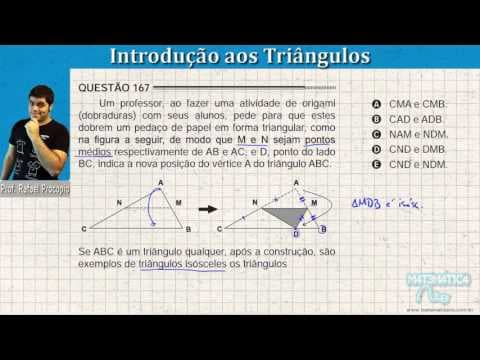 Thumbnail da aula: ENEM PPL 2012 Matemática #22 - Origami e Triângulo Isósceles
