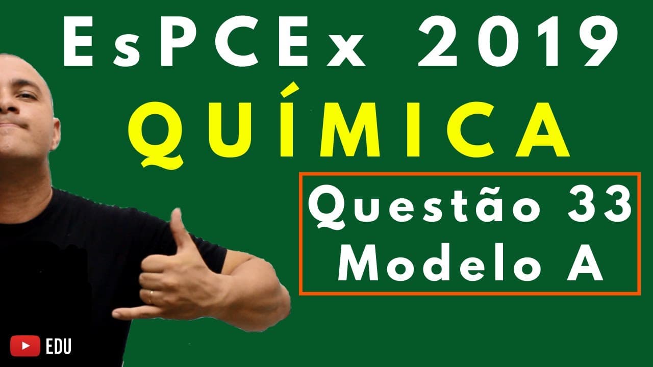 Thumbnail: [Questão Comentada] - EsPCEx 2019 - Tema: DISTRIBUIÇÃO ELETRÔNICA E POSIÇÃO NA TABELA PERIÓDICA