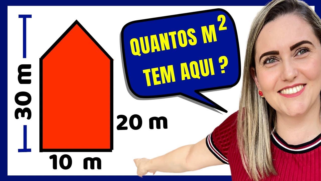 Thumbnail: QUAL É A ÁREA DESSA FIGURA ??? Matemática básica todo dia.📚🚀
