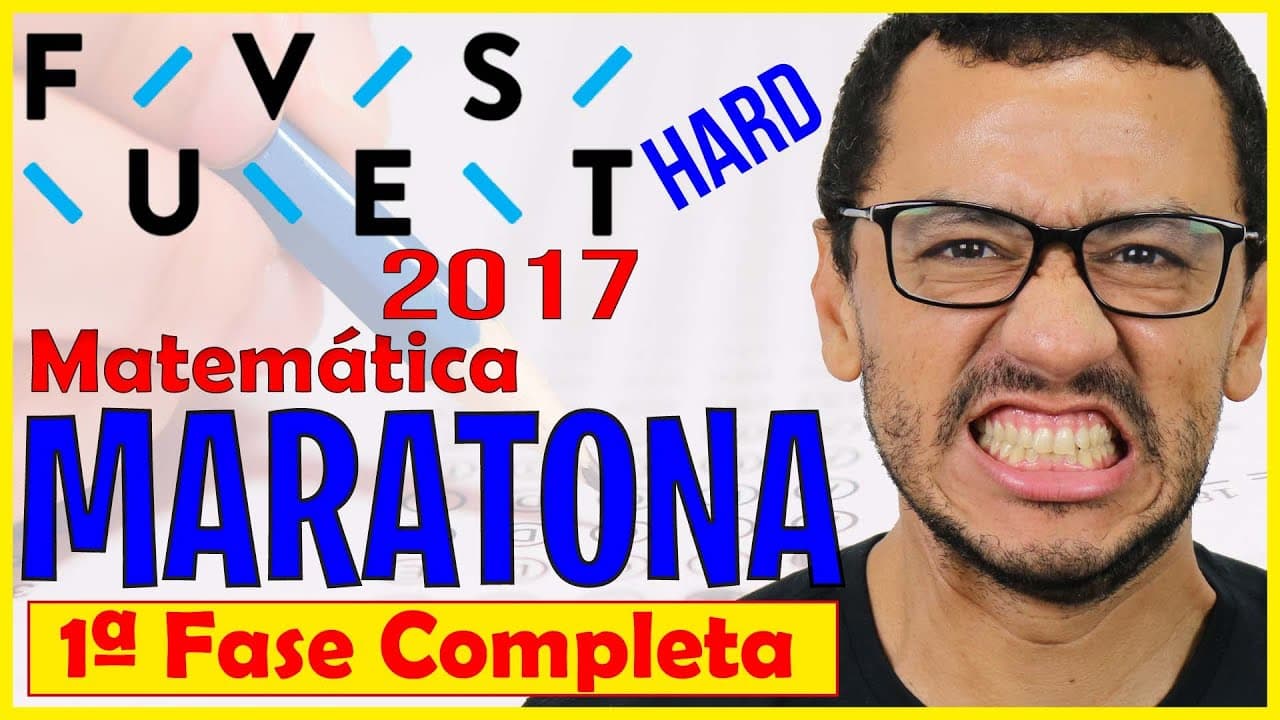 Thumbnail: Resolução FUVEST 2017 Completa | Matemática 1ª Fase | Maratona do MATECA