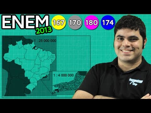Thumbnail da aula: ENEM 2013 Mathematics #39 - Relationship between Linear Scale and Area Scale of a Figure