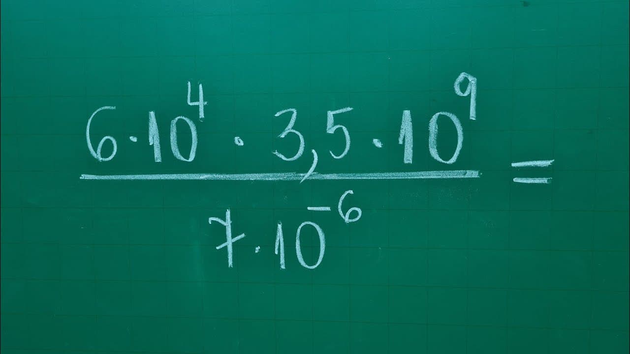 Thumbnail: MULTIPLICAÇÃO e DIVISÃO com Notação Científica - Professora Angela Matemática