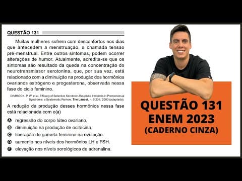 Thumbnail da aula: BIOLOGIA ENEM 2023! "Muitas mulheres sofrem com desconfortos..."