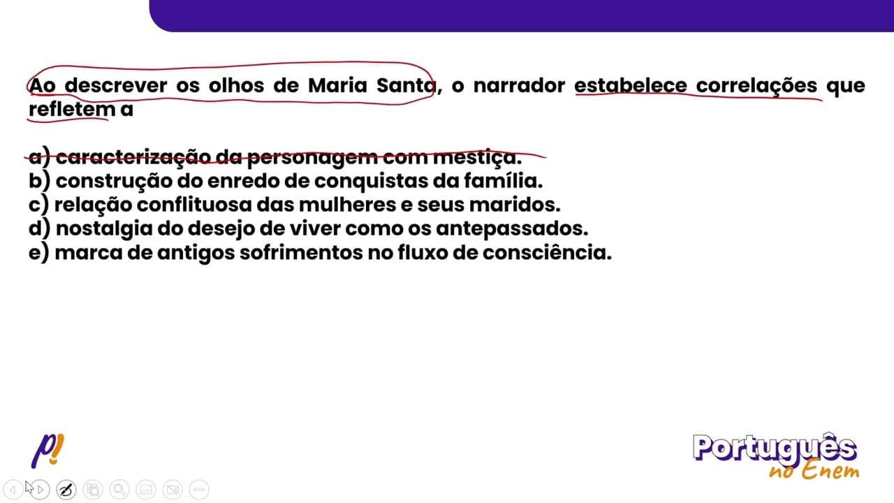 Thumbnail: ENEM 2022 -  INTERPRETAÇÃO E INFERÊNCIA DE TEXTOS | Mas seu olhar verde, inconfundível...