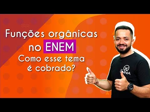 Thumbnail da aula: Funções orgânicas no Enem: como esse tema é cobrado? - Brasil Escola