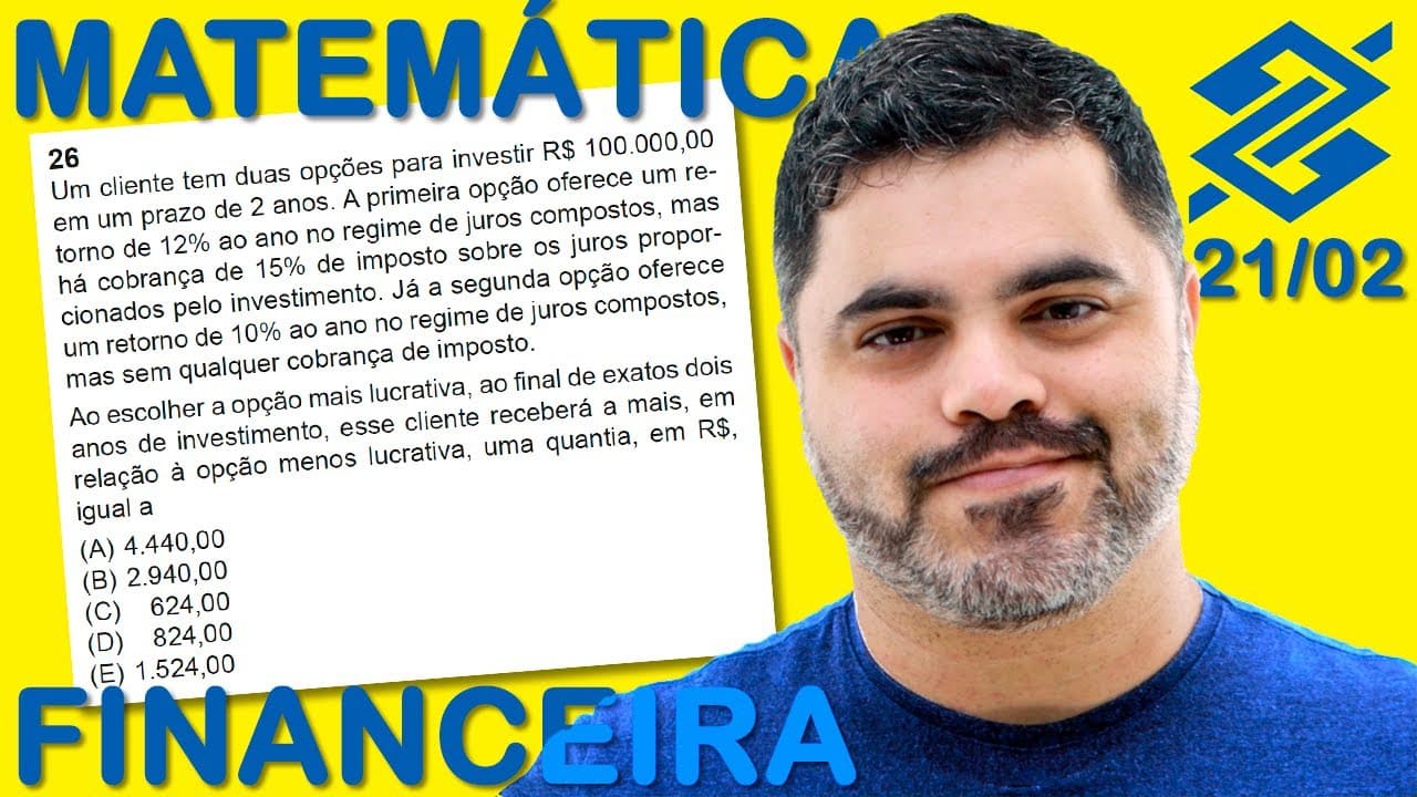 Thumbnail: 💡 Matemática Financeira da Banca CESGRANRIO para o CONCURSO DO BANCO DO BRASIL 2025