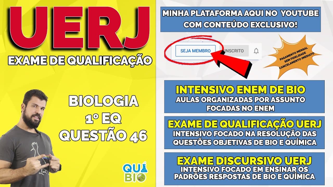 Thumbnail: UERJ 2024 - 1o EQ - Questão 46 - A natureza semiconservativa do processo de duplicação do DNA foi