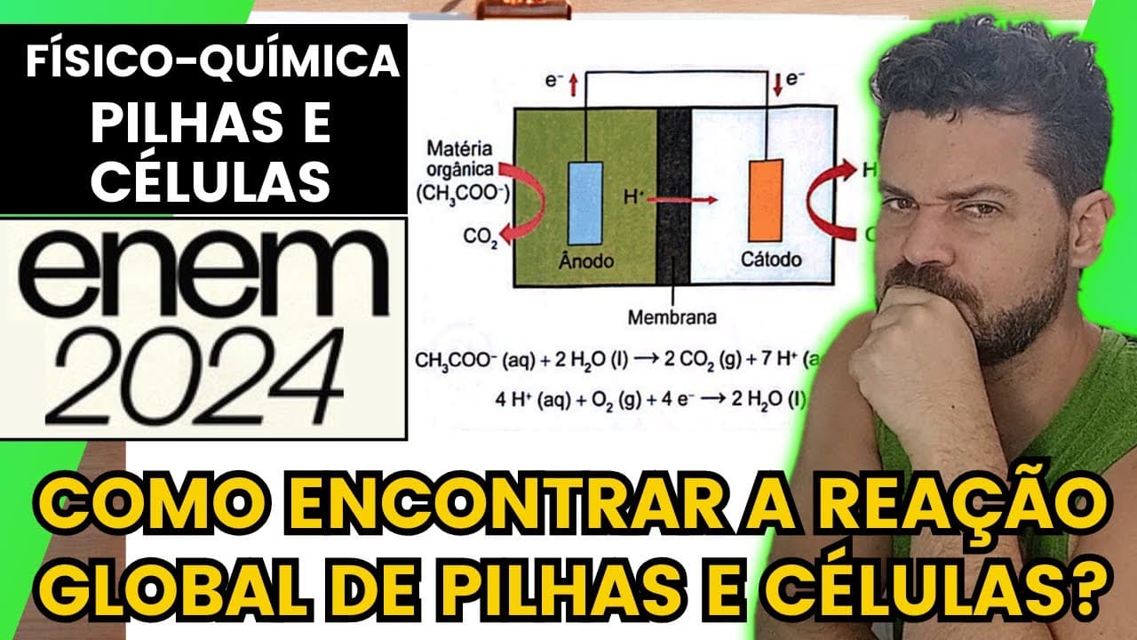 Thumbnail: ✏️ENEM 2024 | Células a combustível microbianas (CCM) são capazes de gerar eletricidade a partir de