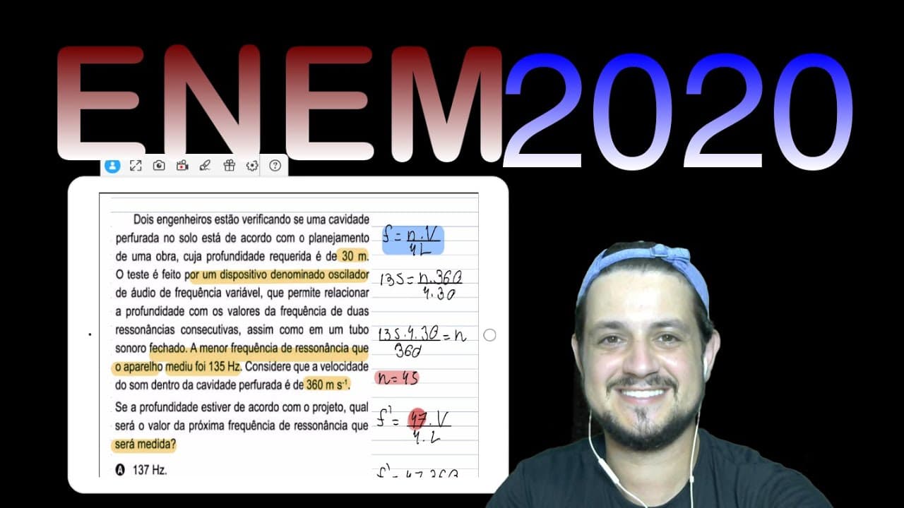 Thumbnail: ENEM 2020 Dois engenheiros estão verificando se uma cavidade perfurada no solo
