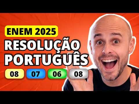 Thumbnail da aula: ENEM 2025 Linguagens – Questão 8 | O elemento que caracteriza esse texto como uma crônica é a