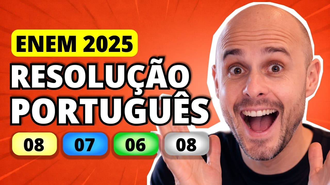 Thumbnail: ENEM 2025 Linguagens – Questão 8 | O elemento que caracteriza esse texto como uma crônica é a