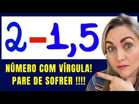 Thumbnail da aula: 😱SUBTRAÇÃO COM VÍRGULA !!Matemática básica todo dia.📚🚀